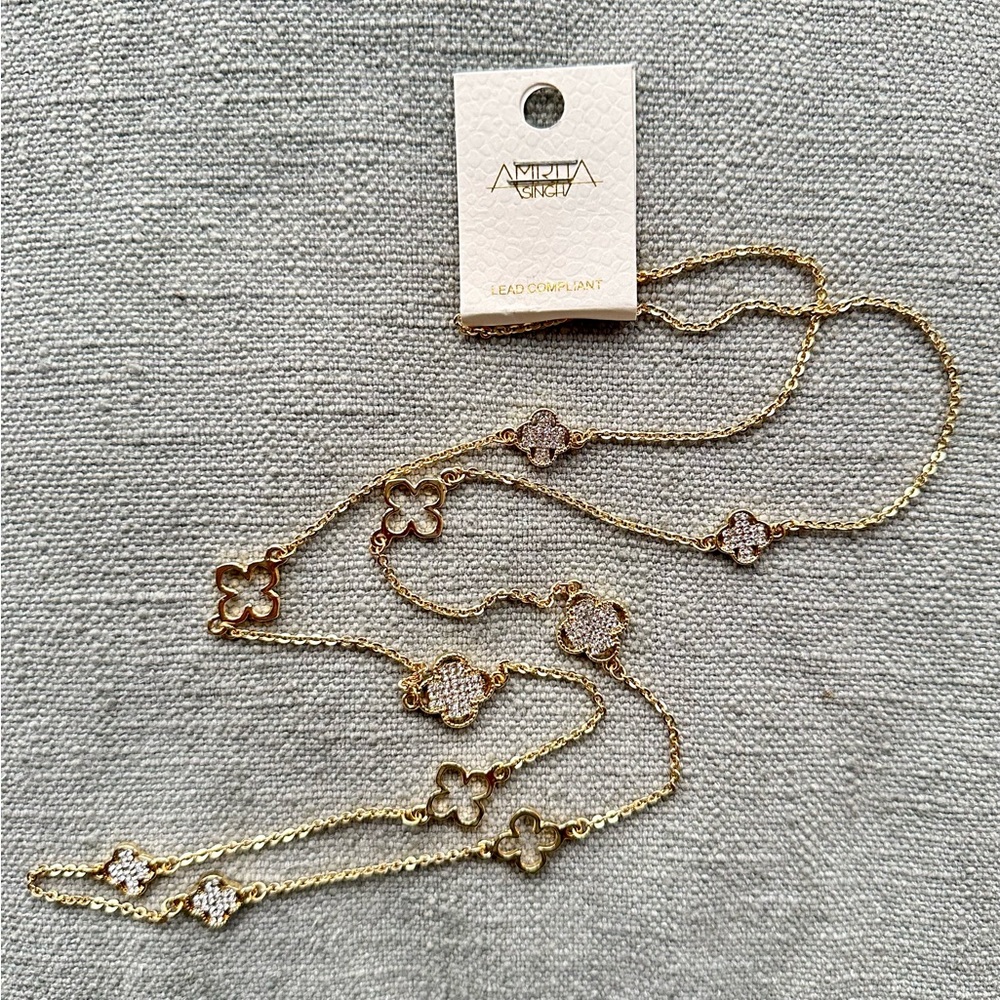 Amrita Singh Crystal Clover Necklace